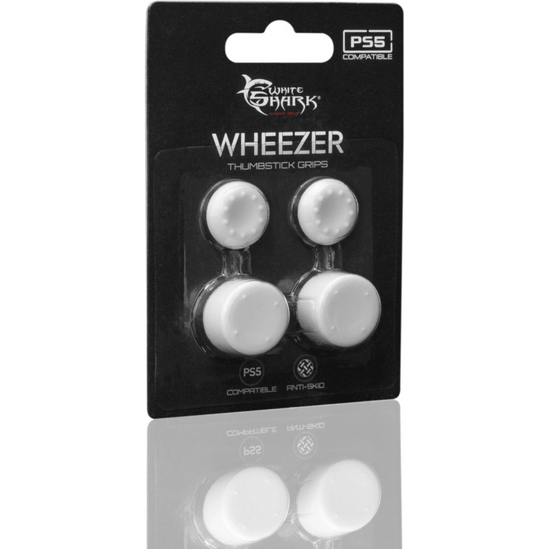 White Shark siliconen thumbgrips voor PS5 - wit