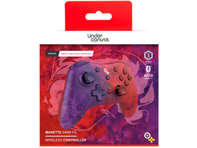 Under Control draadloze controller geschikt voor Nintendo Switch - 2 kleurig violet
