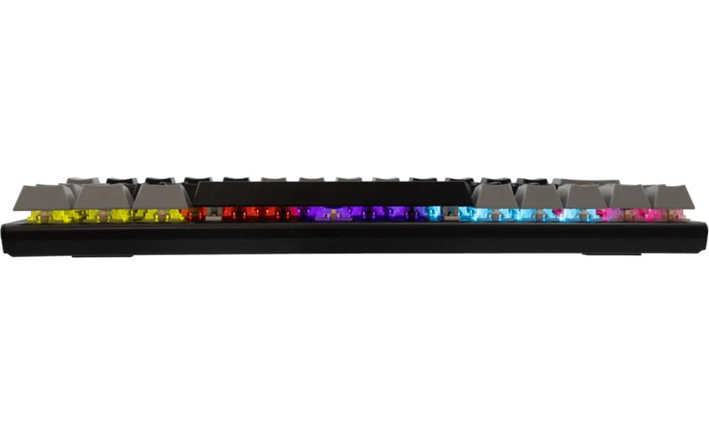 White Shark compacte gaming keyboard Wakizashi zwart-grijs – mechanisch blauwe switch – RGB