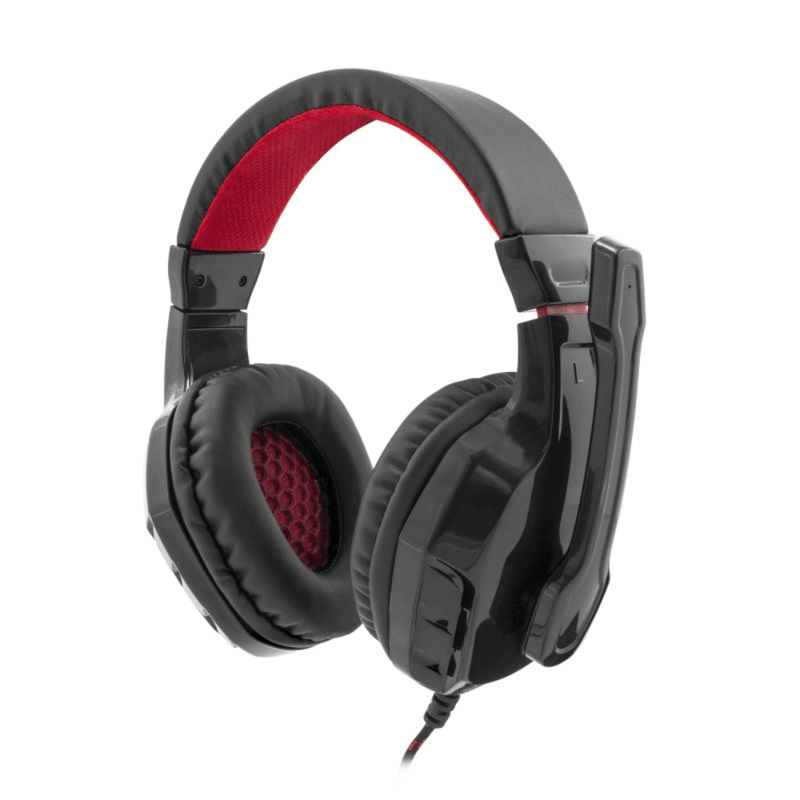 White Shark Panther Black/Red Gaming Headsets - GameBrands