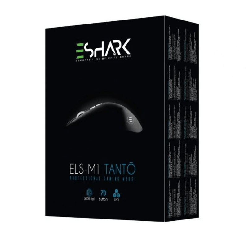 eShark gaming muis  ESL-M1 TANTO - 5000 DPI - Zwart met RGB verlichting