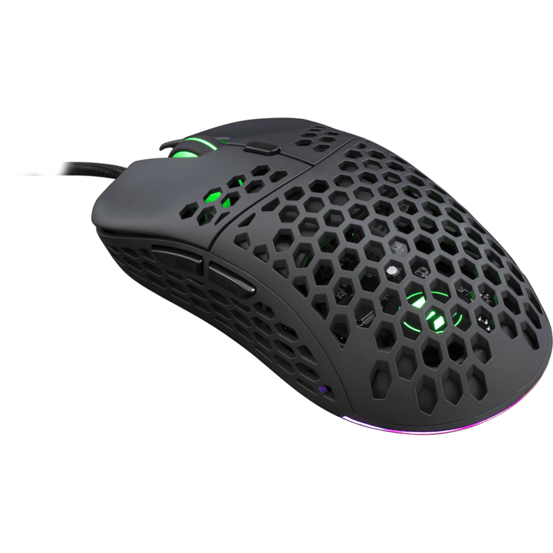Eshark ESL-M4 NAGINATA lichtgewicht RGB Gaming muis - Zwart