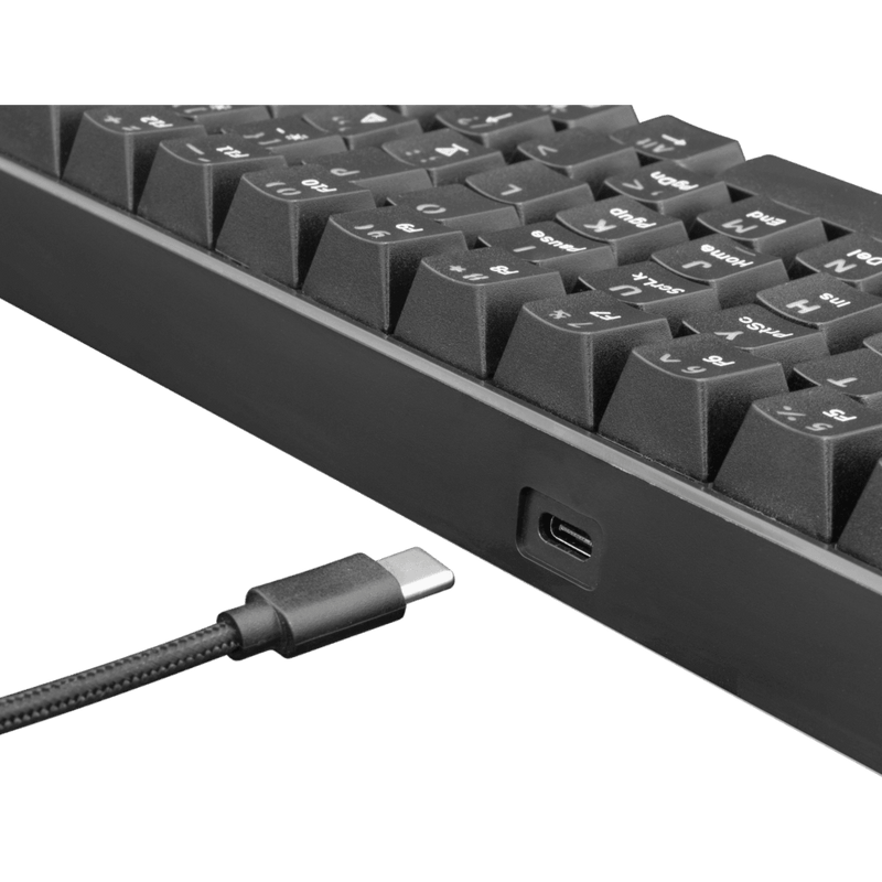 White Shark SHINOBI GK-2022 TKL Gaming toetsenbord met LED verlichting en Outemu blauwe mechanische switches US Layout - Zwart - GameBrands