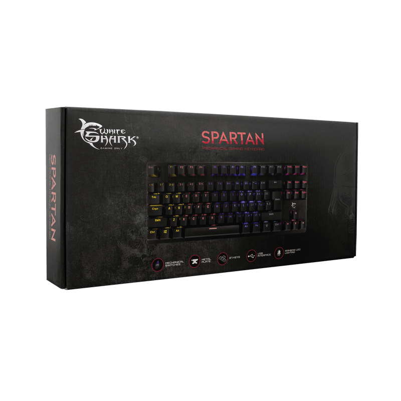 White Shark Spartan TKL mechanische gaming keyboard GK-2101 - Red switches -US layout - GameBrands