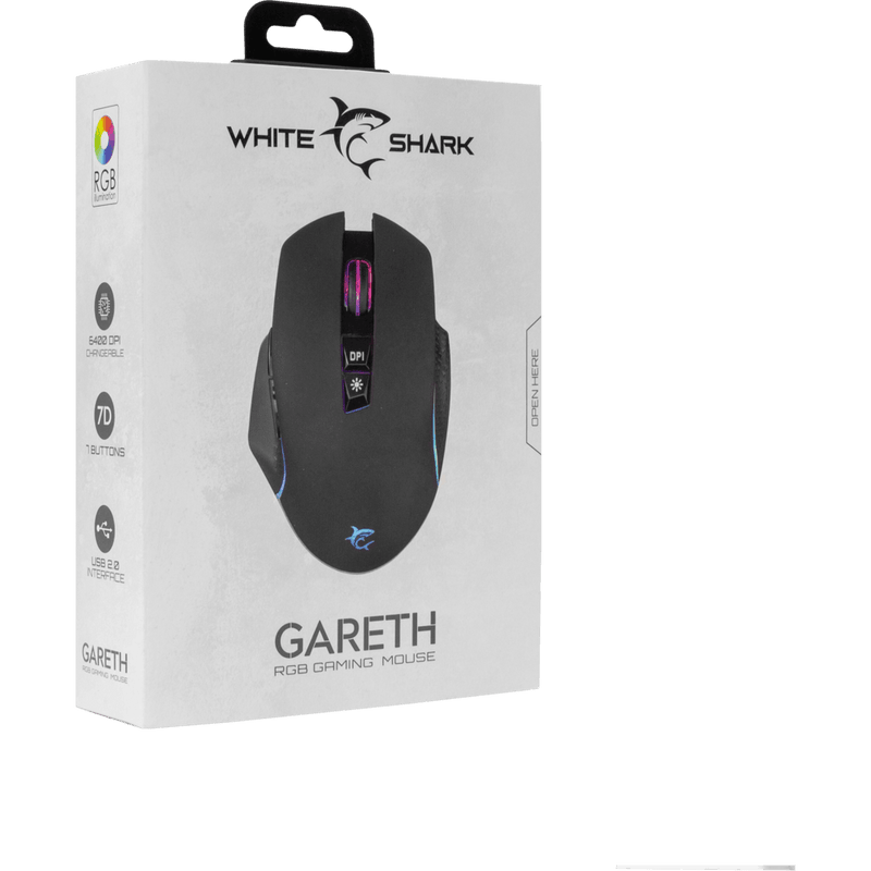 White Shark gaming muis Gareth 6400 dpi - GameBrands