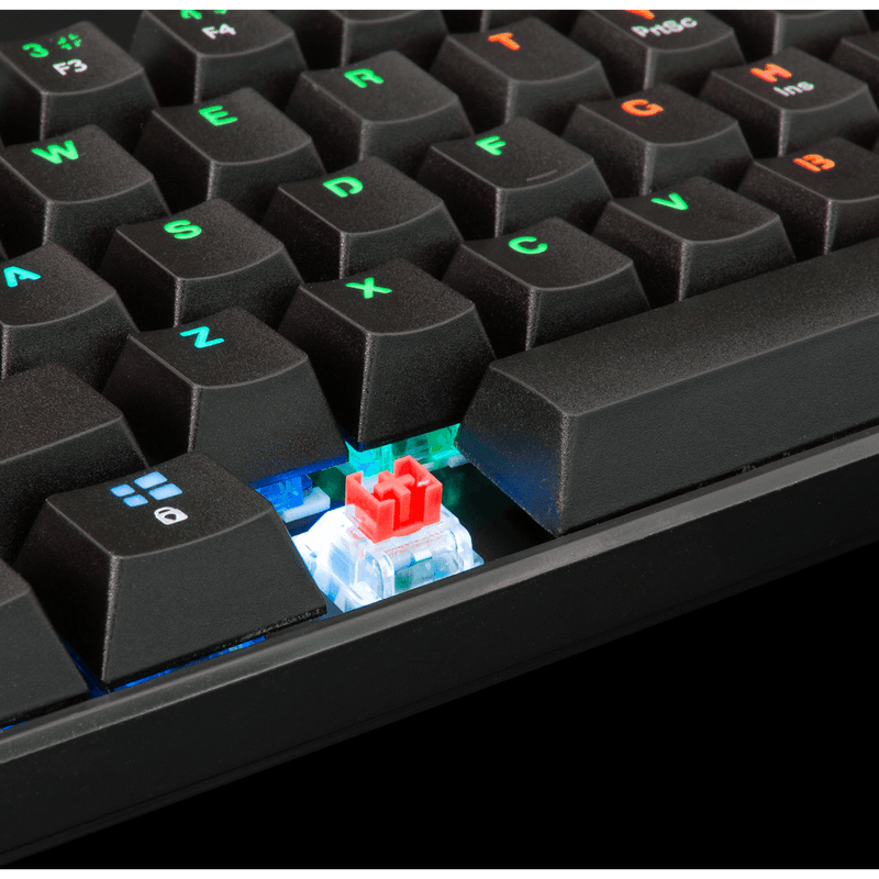 White Shark SHINOBI GK-2022 TKL Gaming toetsenbord met LED verlichting en Outemu Rode mechanische switches US Layout – Zwart - GameBrands