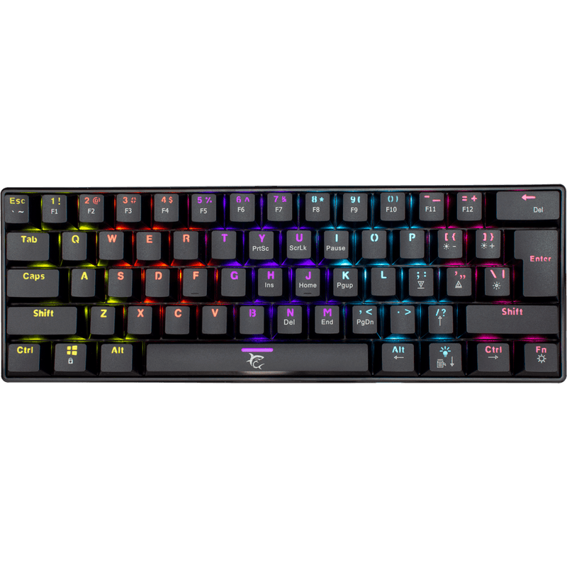 White Shark SHINOBI GK-2022 TKL Gaming toetsenbord met LED verlichting en Outemu Rode mechanische switches US Layout – Zwart