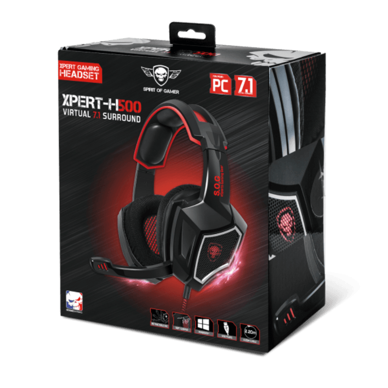 Spirit of Gamer - XPERT H500 Gaming Headsets - Rood