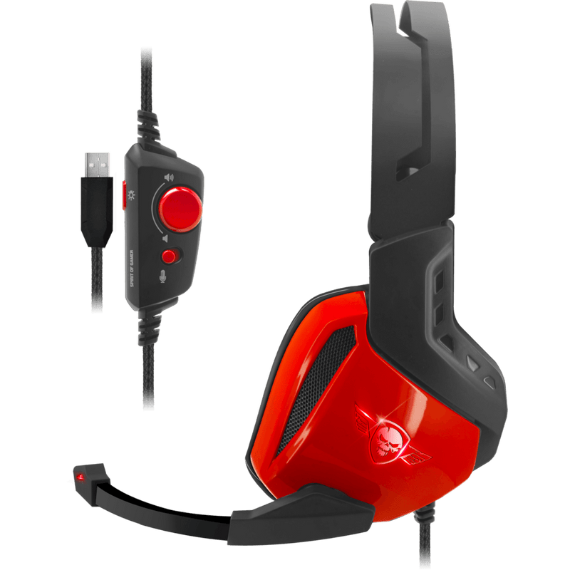Spirit Of Gamer Xpert H100 PC Gaming Headset – 7.1 Virtual Surround - Rood
