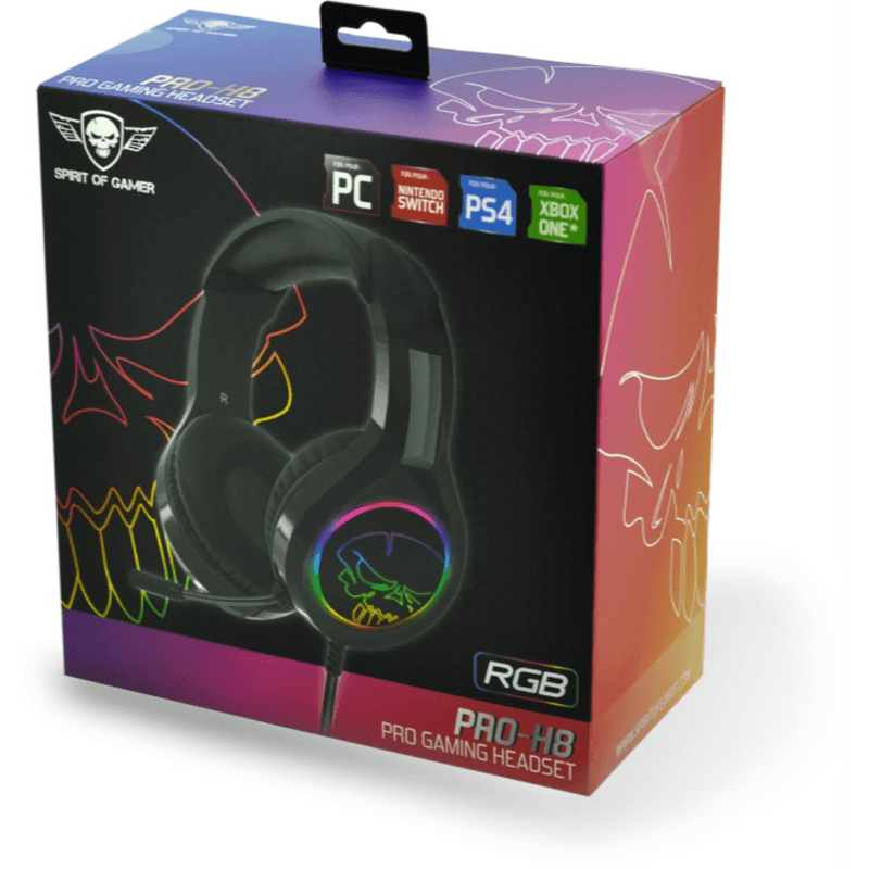 Spirit of Gamer PRO-H8 multiformat RGB gaming headset PC-PS4-Xboxone- Switch - GameBrands