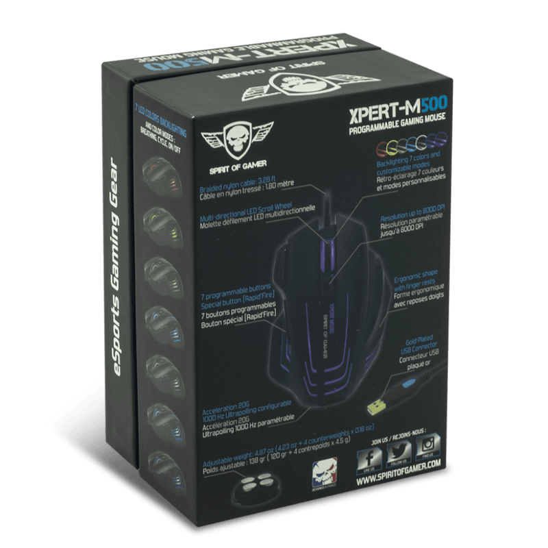 Spirit of Gamer - Xpert-M500 Laser Gaming Muis - PC - GameBrands