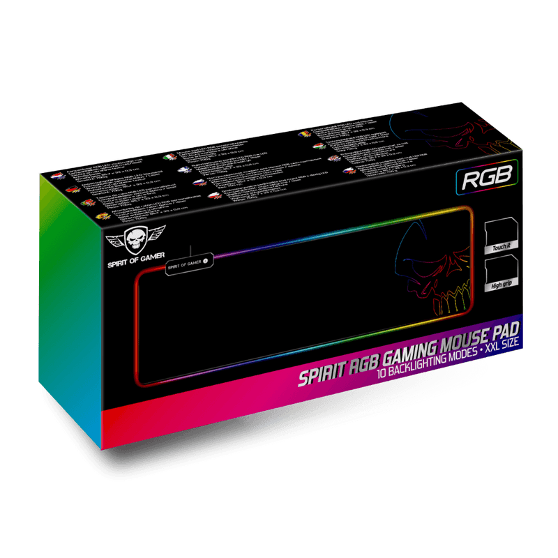 Spirit of Gamer RGB gaming muismat - extra groot - 35 x 25,5 x 0,3 cm - GameBrands