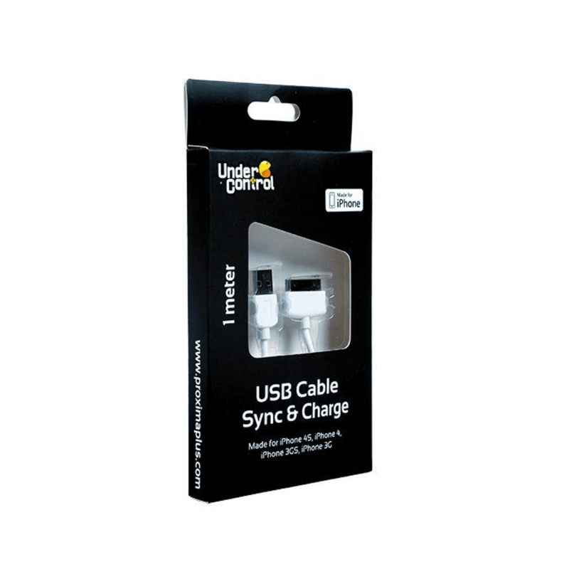 Under Control USB kabel iPhone 4 charge+data MFI - GameBrands