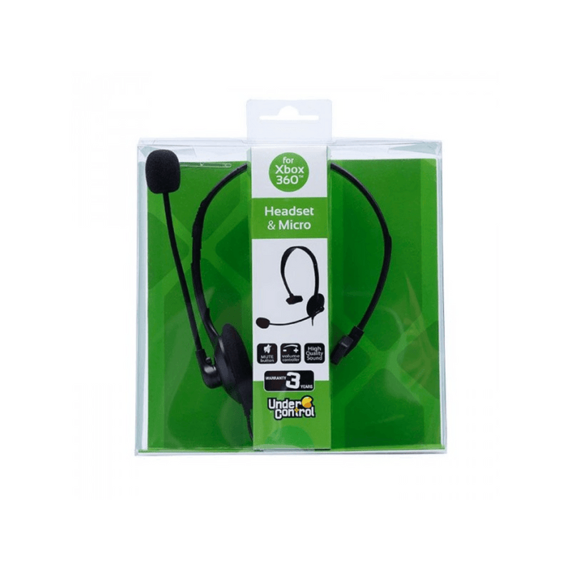 Under Control Wired headset voor Xbox 360 zwart