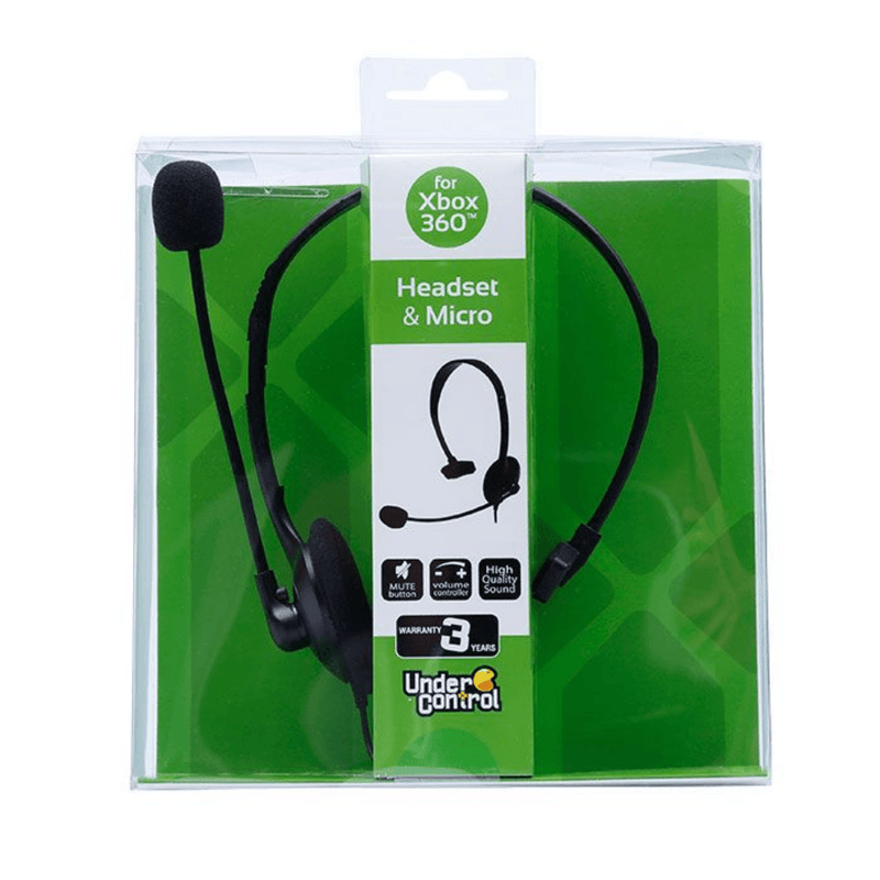Under Control Wired headset voor Xbox 360 zwart - GameBrands
