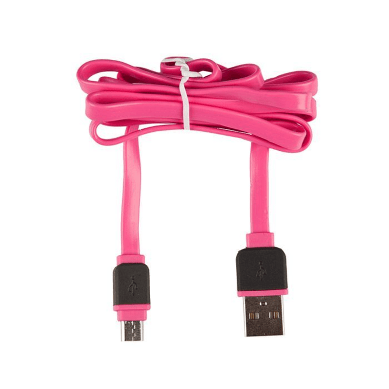 Under Control Flat Micro USB Cable 1M, Pink - GameBrands