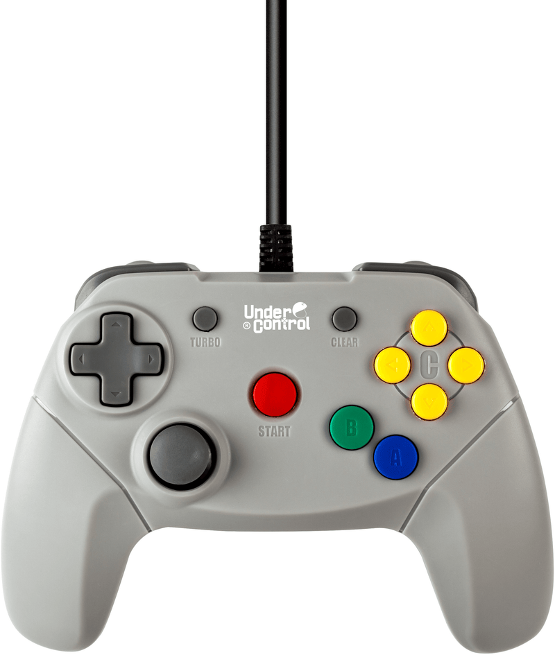 Under Control – bedrade Nintendo 64 controller – grijs - GameBrands