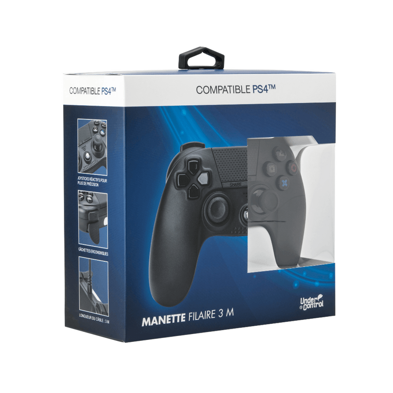 Under Control - Bedrade Controller V2 voor de Playstation 4 - Zwart - GameBrands