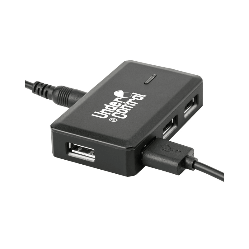 Under Control PS4 USB 4 poorts USB hub met stopcontact aansluiting - 4A