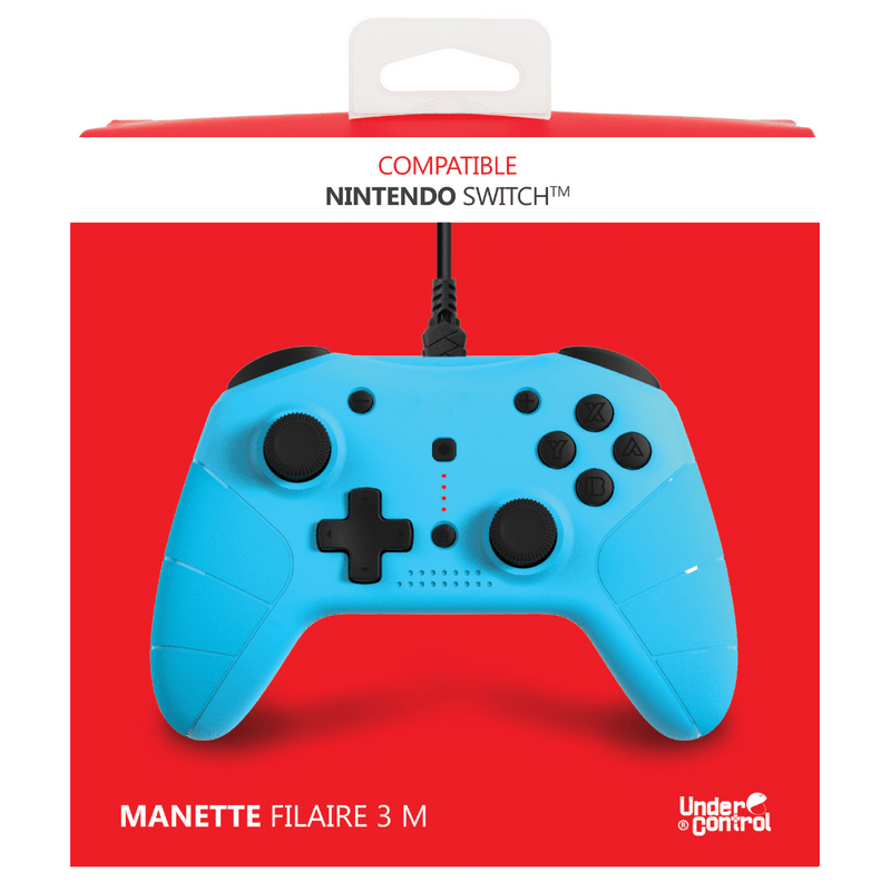 Under Control Controller - Nintendo Switch - Bedraad - Blauw