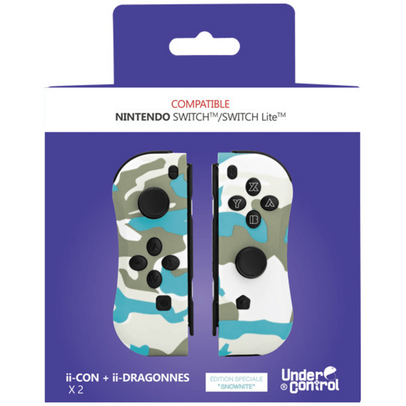 Under Control - Nintendo Switch ii-con Controllers - Snow White Camo met polsbandjes - GameBrands