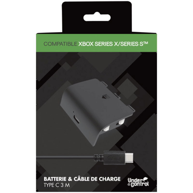 Under Control Oplaadkabel en batterij voor de Xbox Series X/S 3 meter - Zwart - GameBrands