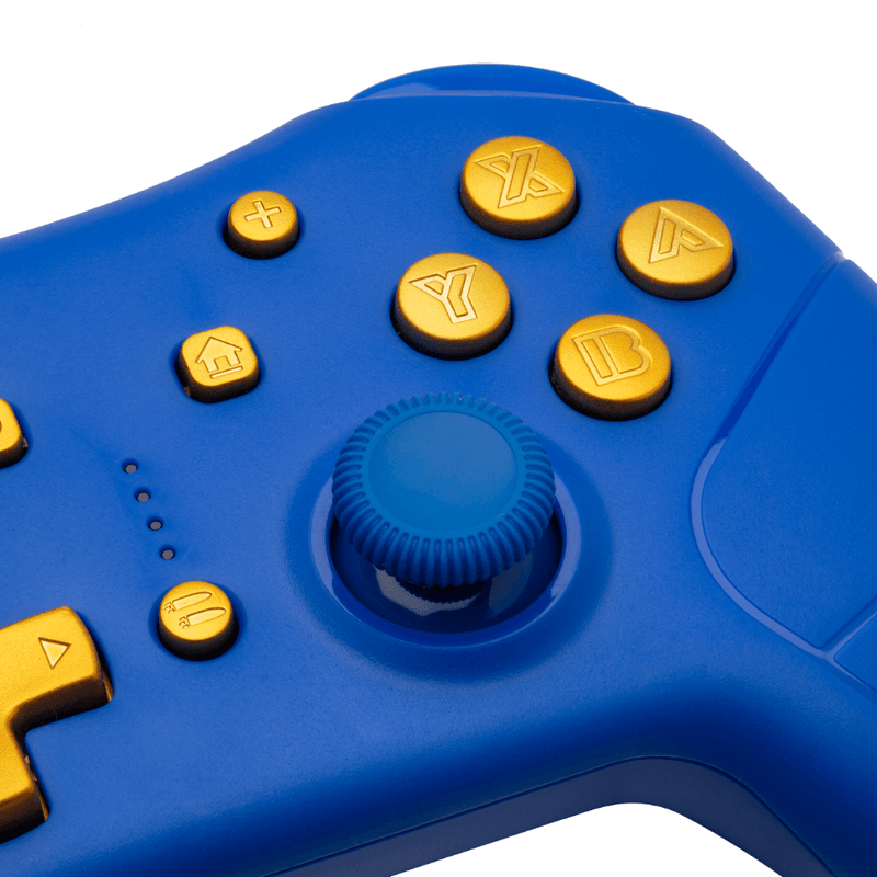 Nintendo Switch - Draadloze Bluetooth Controller - Blauw met Goud