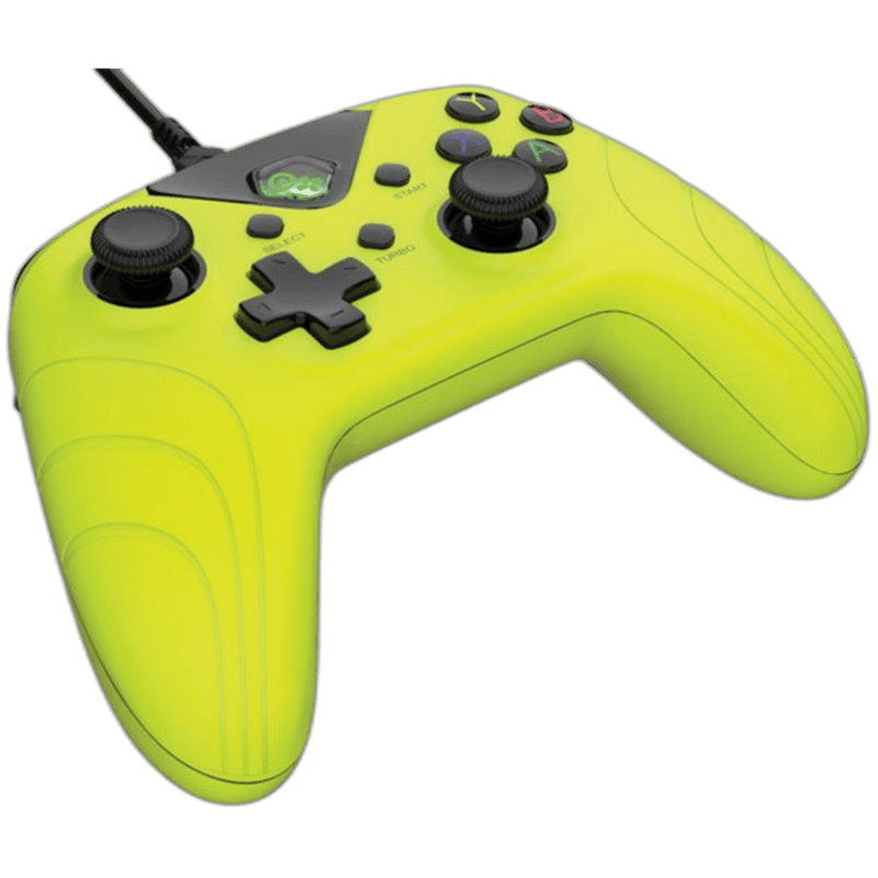 Bedrade controller geschikt voor Xbox Series X en S, Xbox one en PC -fluoriserend geel- 3 m - GameBrands