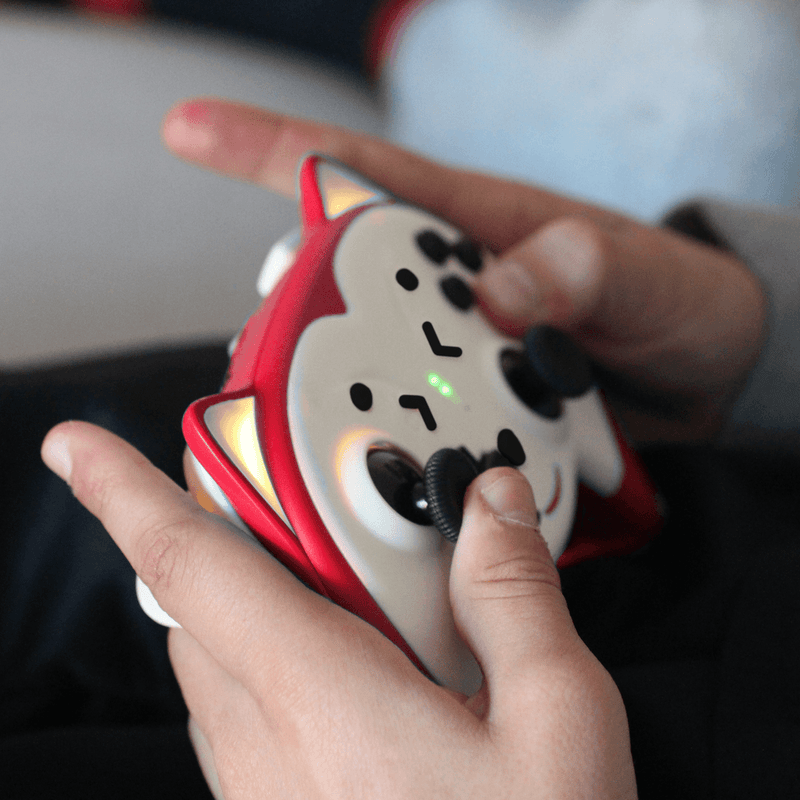 Freaks and Geeks Switch compatible draadloze controller Doggy in kindermaat - rood - GameBrands