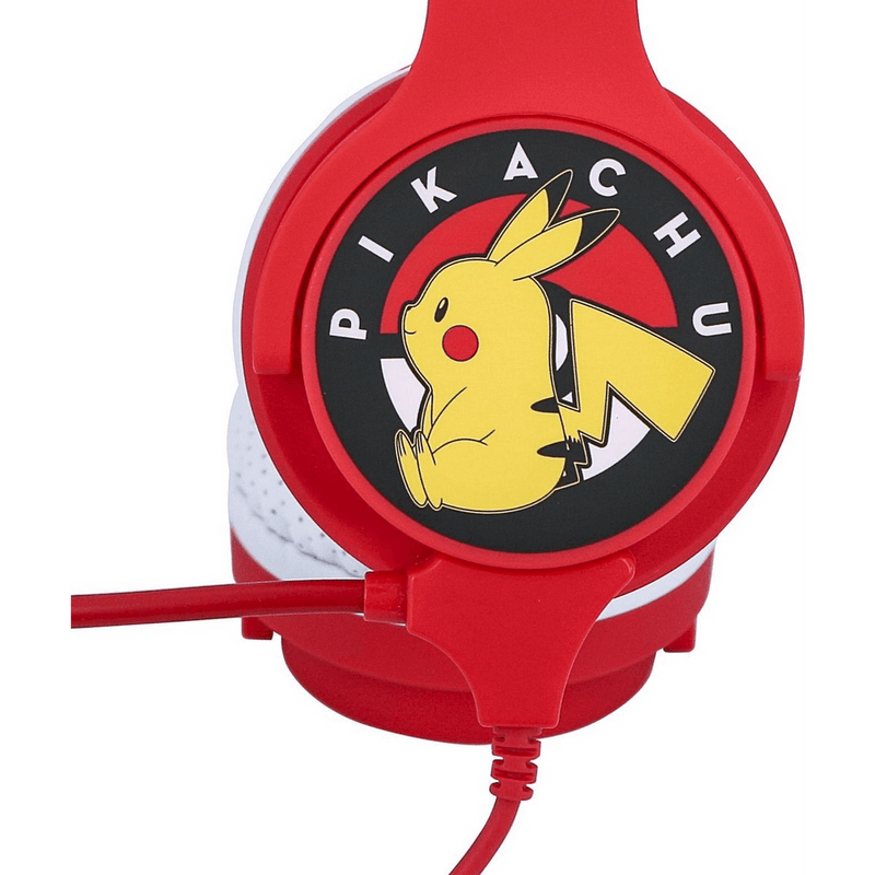 Pokemon Pikachu Kinder koptelefoon met microfoon - Rood - GameBrands