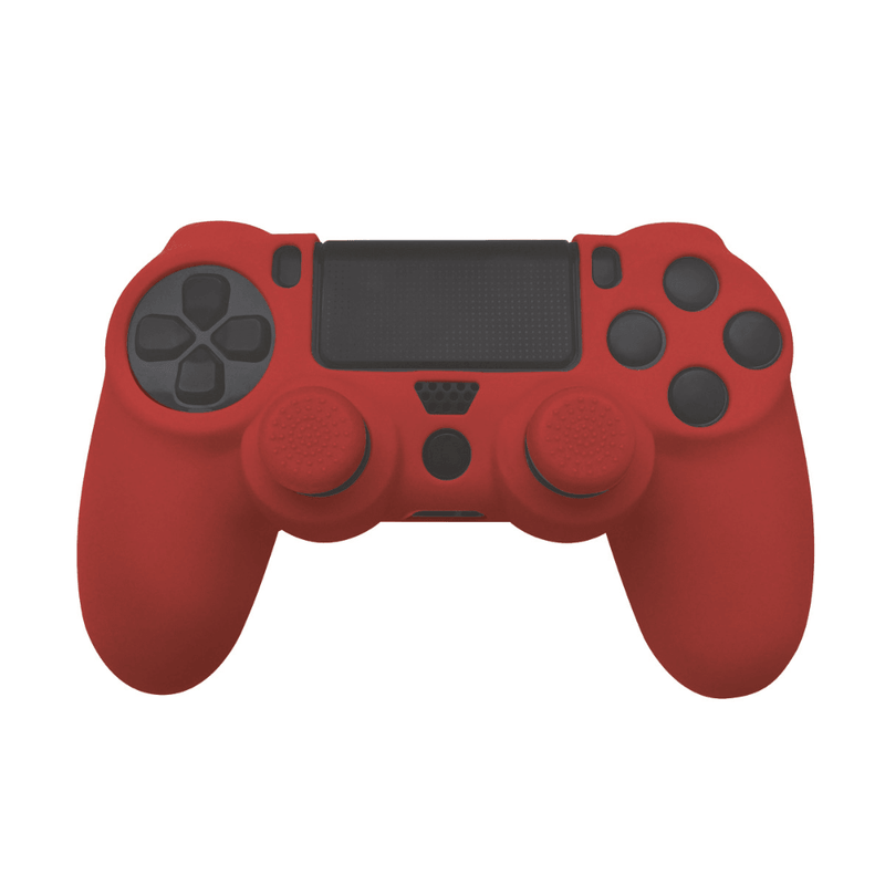 Silicone Skin + Grips (rood) voor PS4