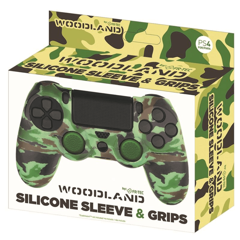 Silicone Skin + Grips Camo Woodland voor PS4 - GameBrands