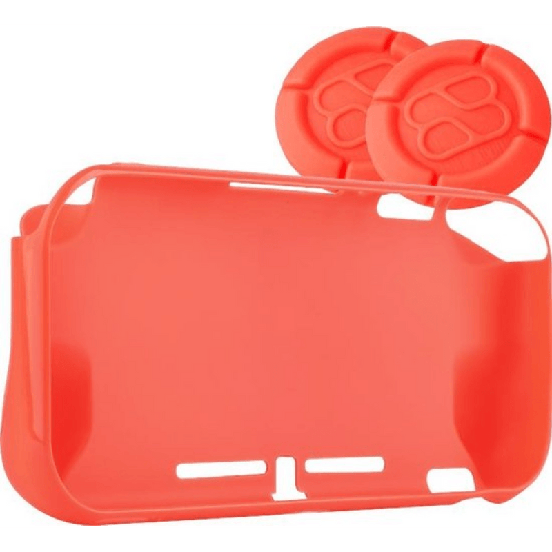 Nintendo Switch Lite Protection Bumper met XL Thumb Grips - Rood - GameBrands