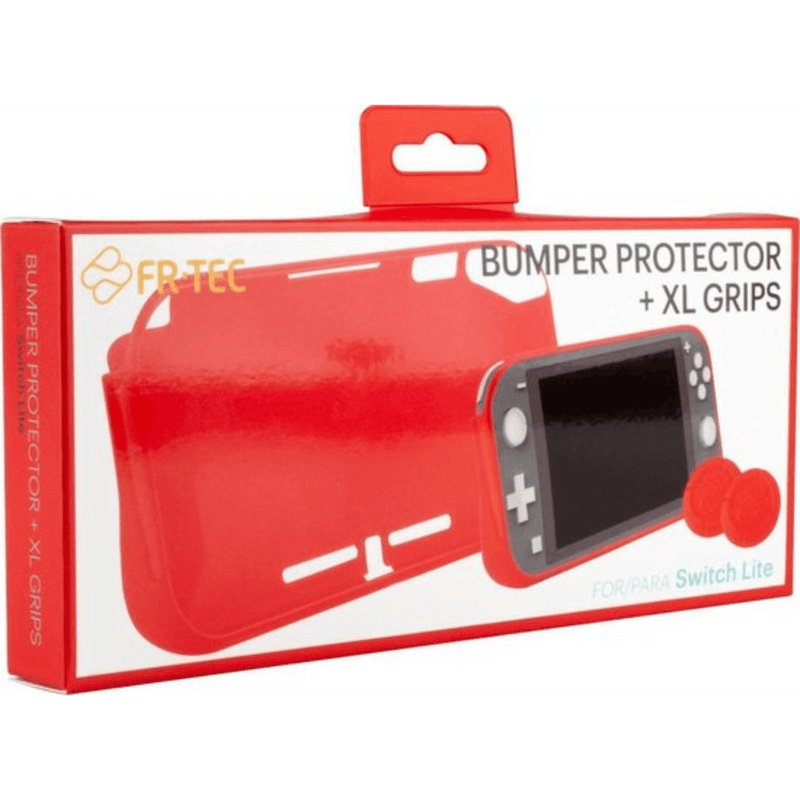 Nintendo Switch Lite Protection Bumper met XL Thumb Grips - Rood - GameBrands