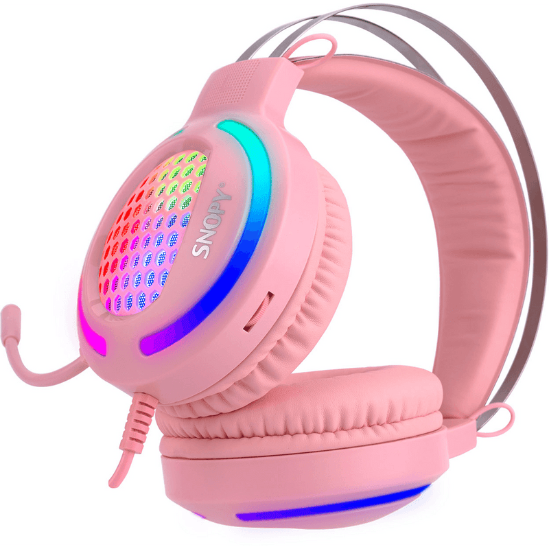 Snopy Pinky PC Gaming Headset – LED – Roze - SN-GX82 - GameBrands